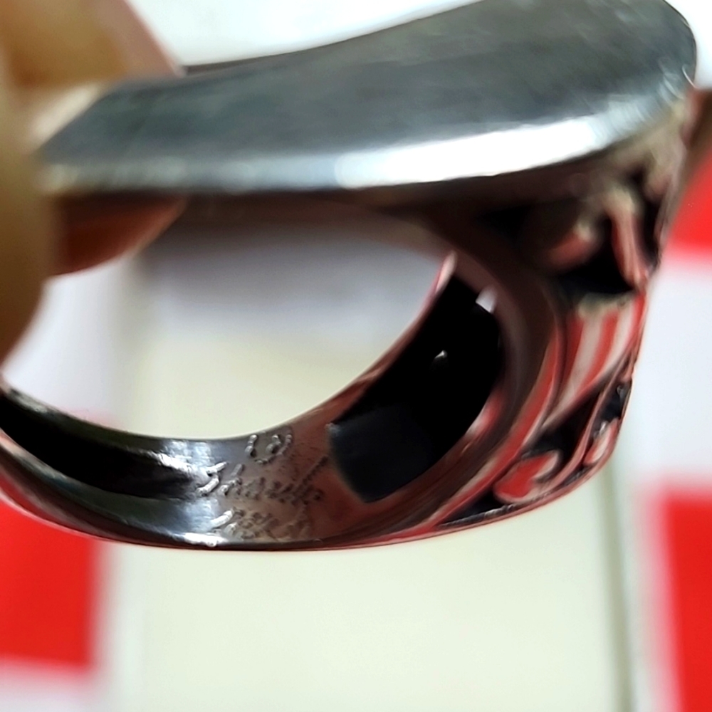 Handmade silver square ring - Picture 5 of 5